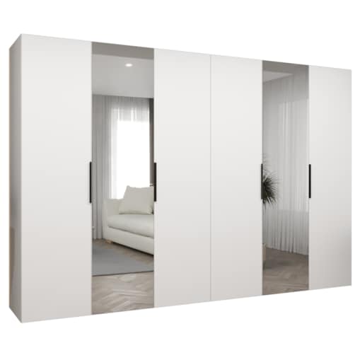 Szafa uchylna otwierana MARBELLA 2 300 wys. 202 cm Biały + u. Czarny