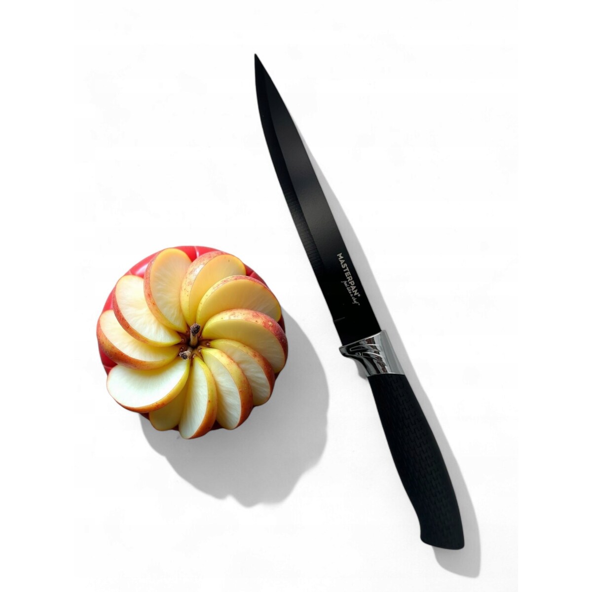 Zestaw Komplet Noży Kuchennych Czarne W Pudełku 6 El. Obieraczka Ostre