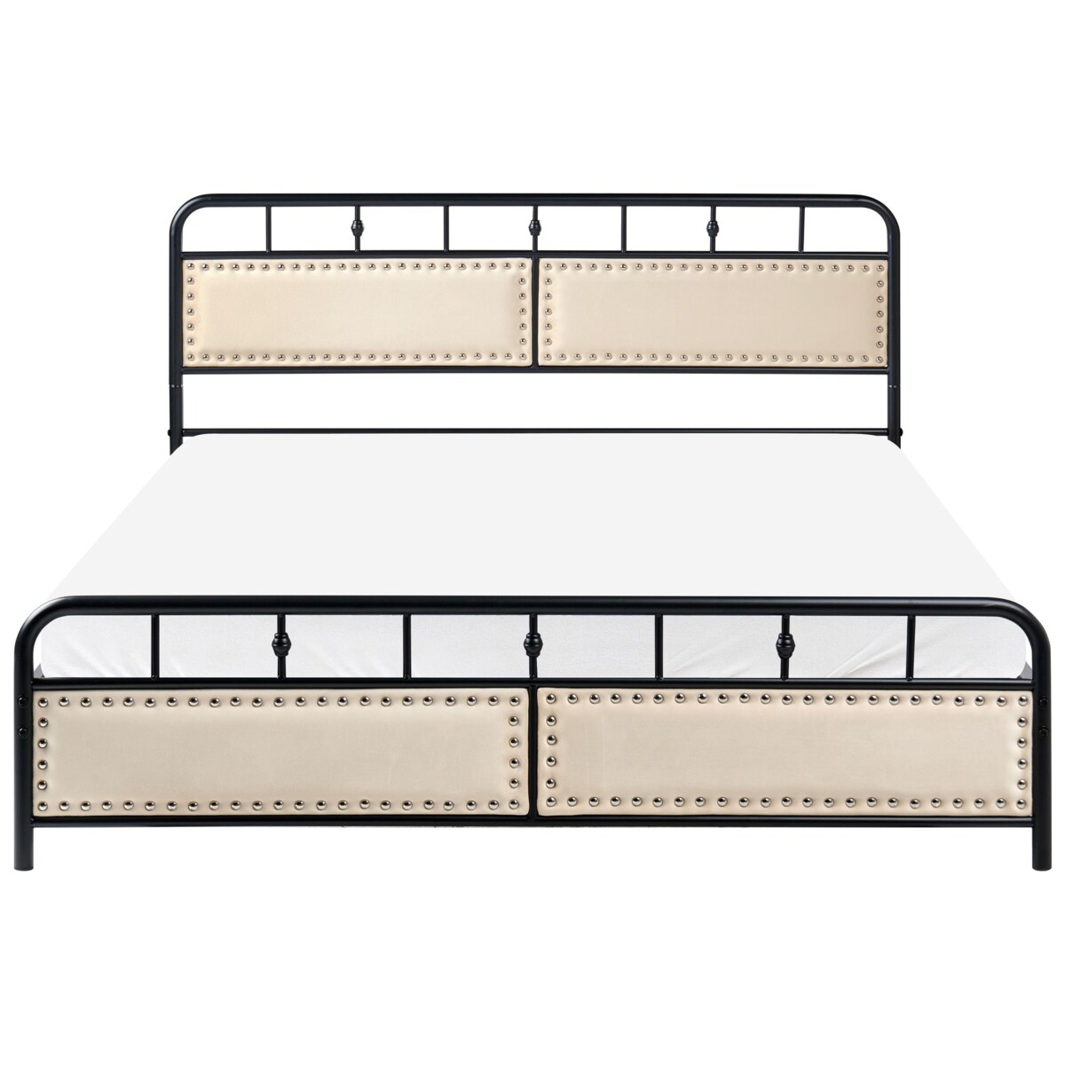 Łóżko Metal BREUILLET 160 x 200 cm Czarny