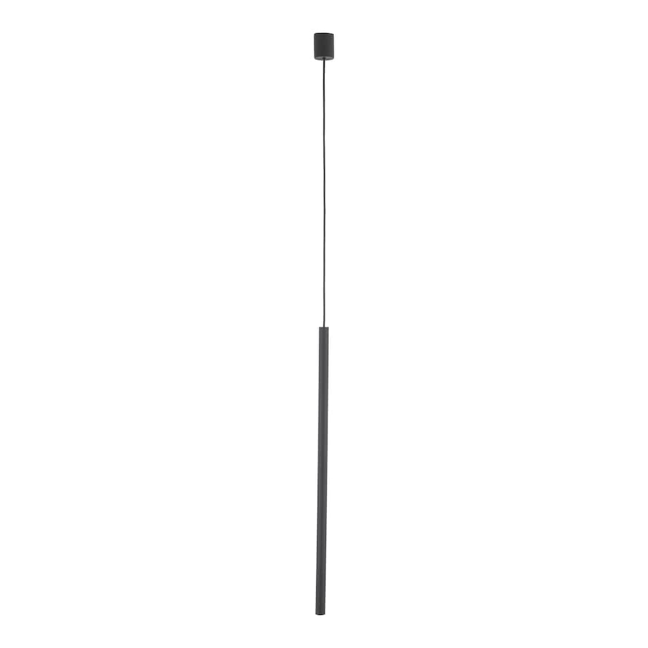 Lampa Wisząca Tk Lighting Ferro Czarna Ryflowana Metalowa Tuba Sopel Rurka 75Cm 1Xg9