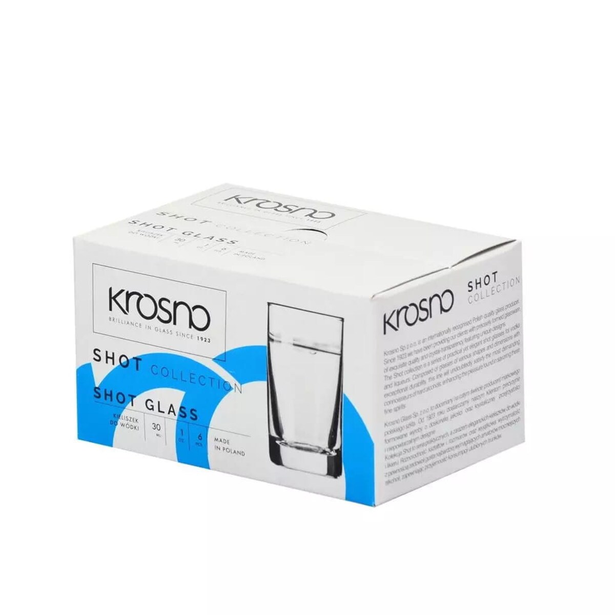 Kieliszki do Nalewki Likieru Wódki Shotów Shot Krosno 6 sztuk 30 ml Zestaw