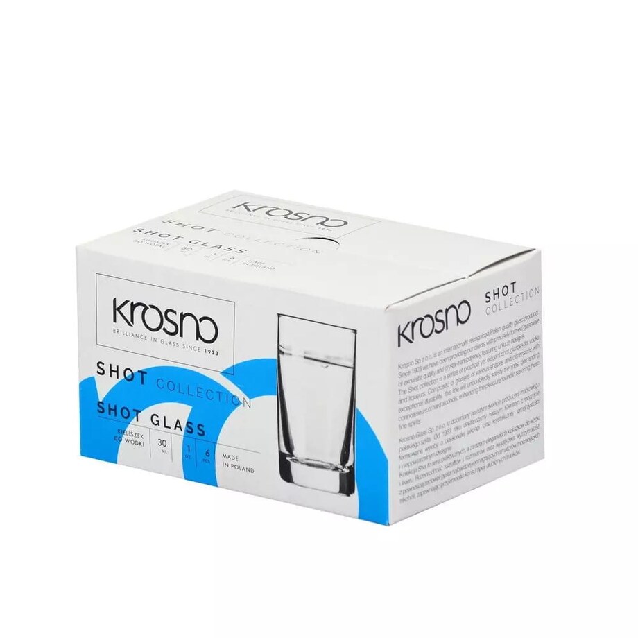 Kieliszki do Nalewki Likieru Wódki Shotów Shot Krosno 6 sztuk 30 ml Zestaw