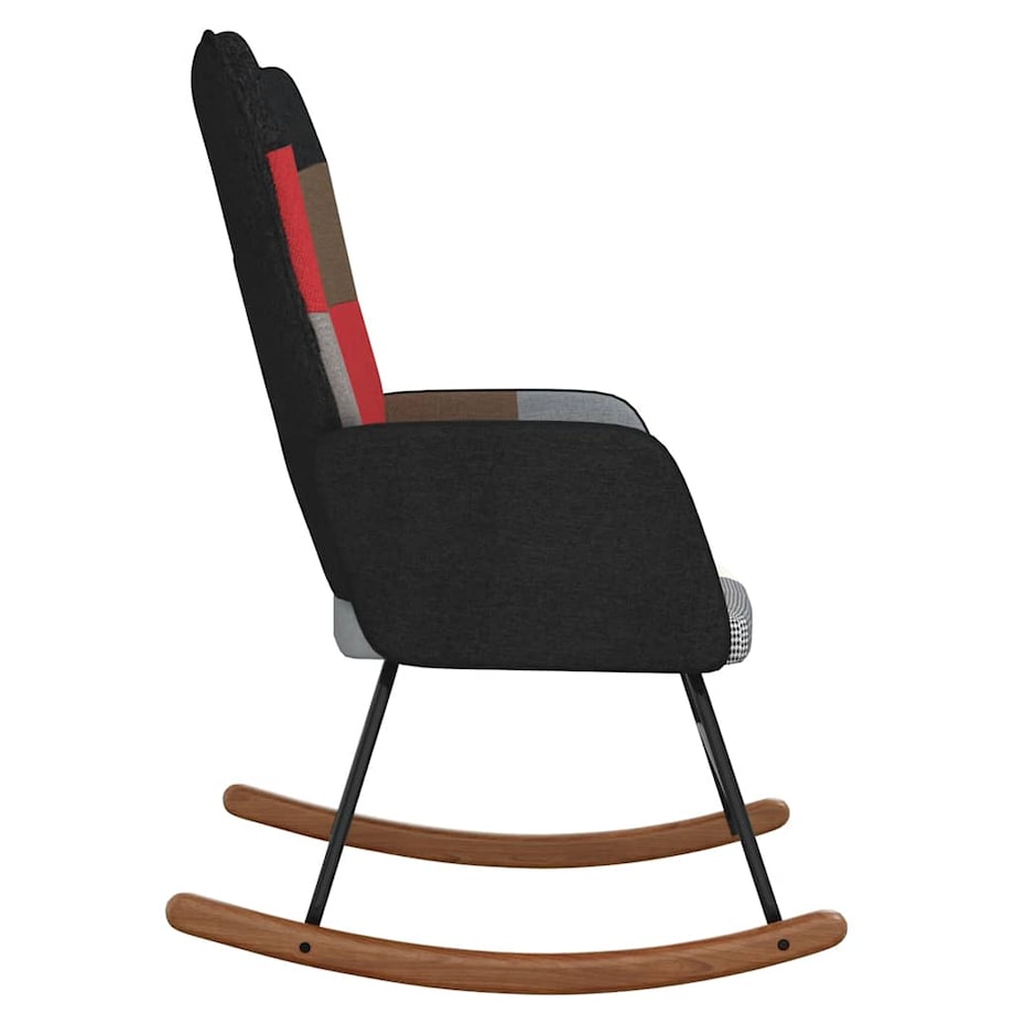 vidaXL Fotel bujany, patchworkowy, tapicerowany tkaniną