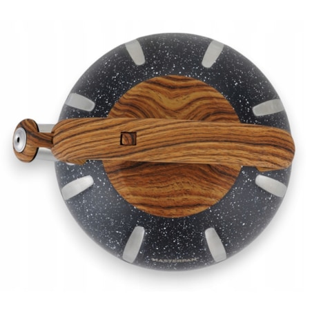 Duży Solidny Czarny Marmurkowy Czajnik Z Gwizdkiem Ze Stali 3L Indukcja Gaz