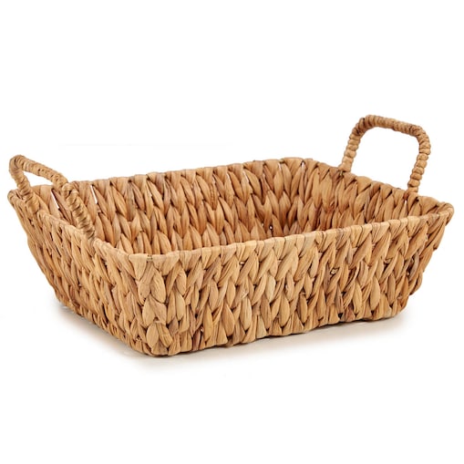 Koszyk ozdobny z uchwytami, 40 x 29 cm, hiacynt wodny