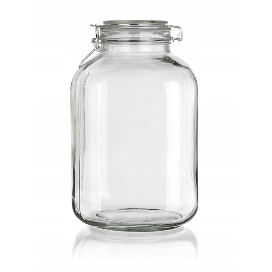 SŁOIK DUŻY szklany 5 L pojemnik hermetyczny klips weki żywność ogórki