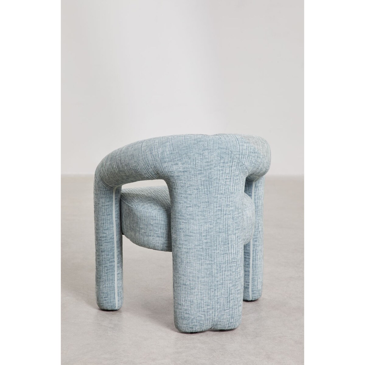 Krzesło do jadalni tapicerowane Greca błękitne