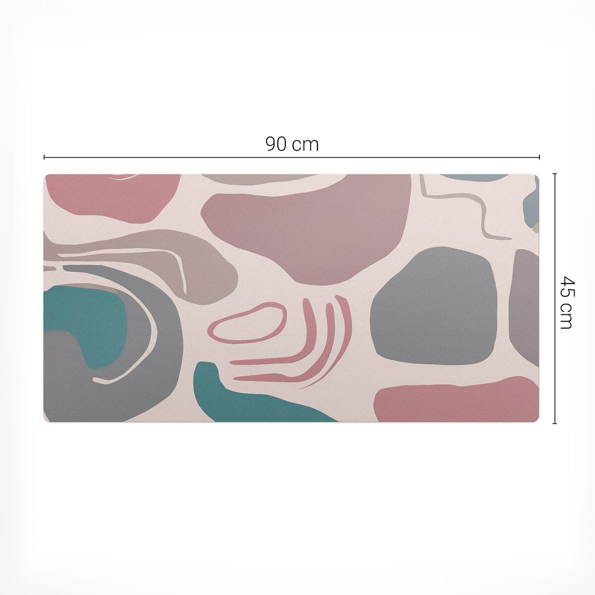 Różowa mata na biurko Abstrakcyjne kształty, 90x45 cm