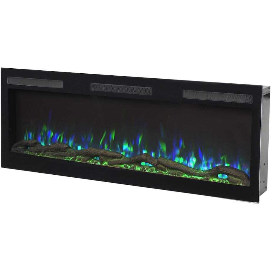 Kominek elektryczny AFLAMO Majestic 128 PRO - ścienny i do zabudowy - 128x45x13 cm - kominek LED z funkcją grzania 750/1500 W