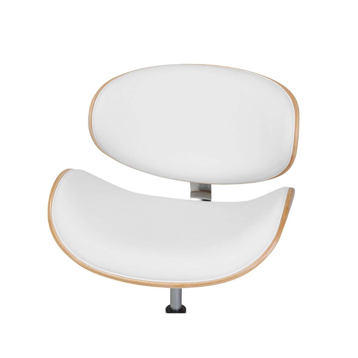 Krzesło biurowe regulowane ekoskóra białe ROTTERDAM