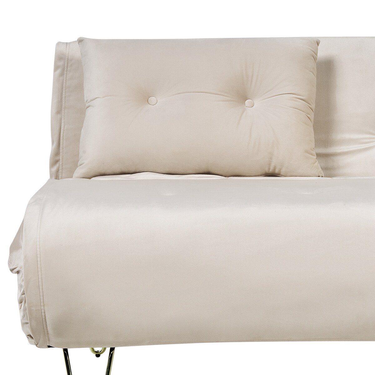 Sofa rozkładana dla 2 osób VESTFOLD Welur Beżowy
