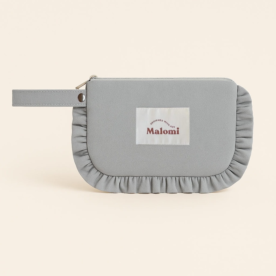 Kosmetyczka z falbanką grey