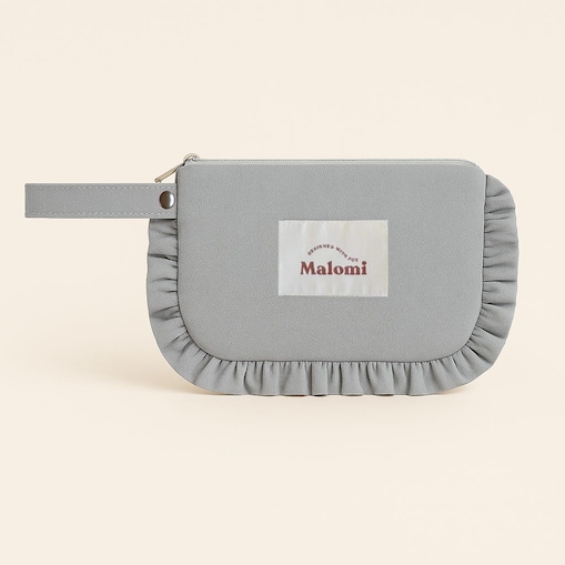 Kosmetyczka z falbanką grey