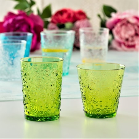 VILLA ITALIA Szklanka zielona 250 ml 10 cm EMPIRE