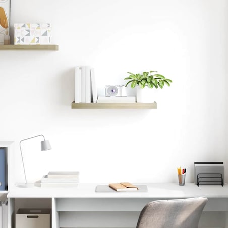 vidaXL Półka ścienna, kolor dębowy, 60x23,5x3,8 cm, MDF