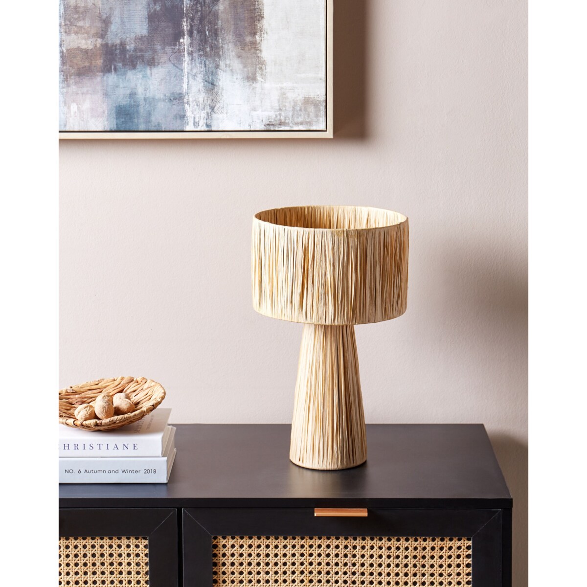 Lampa stołowa rafia naturalna WELMEL