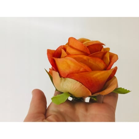Róża sztuczna wyrobowa do wiązanek główka pąk sztuczne kwiaty duża 6szt