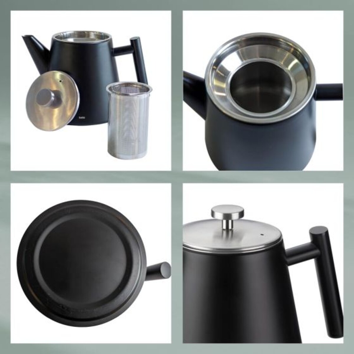 Dzbanek do herbaty 1 l (czarny) Modena Kela