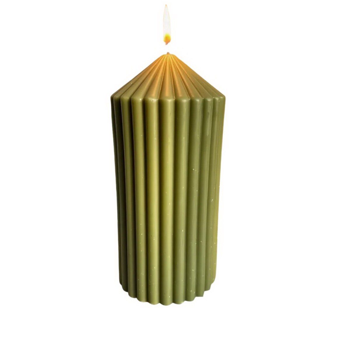 Świeca ekologiczna sojowa dekoracyjna oliwkowa zielona "Sage Green" 140x70mm