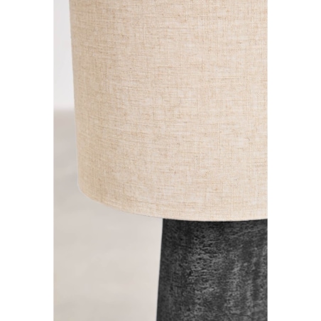 Lampa podłogowa Loana z lnu i włókna szklanego czarna 140 cm