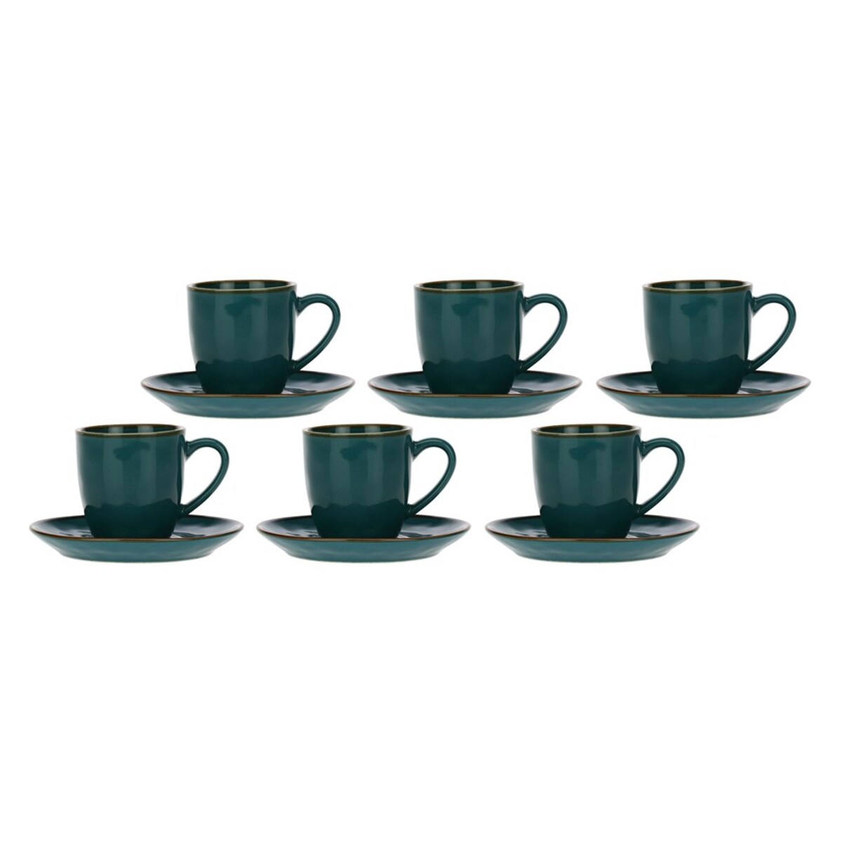 Zestaw 6 filiżanek do espresso Concerto Ottanio - Niebiesko-zielony, 90 ml