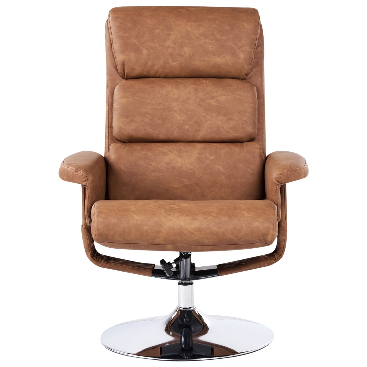 Rozkładany fotel LEGEND Z podnóżkiem Ekoskóra Brązowy