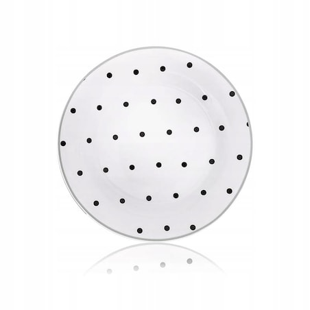 zestaw OBIADOWY 6 osób w KROPKI kropeczki 18 ele talerze jadalnia serwis