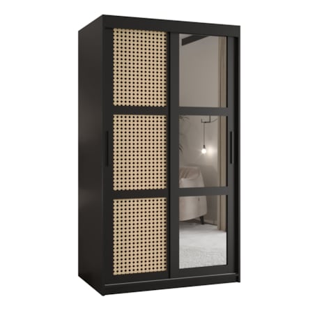 Szafa przesuwna Garderoba PLECIONKA WIEDEŃSKA 2 100 czarny