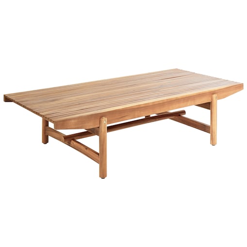 Stolik kawowy ogrodowy GIAVENO 145 cm 79 cm Drewno akacjowe Brązowy