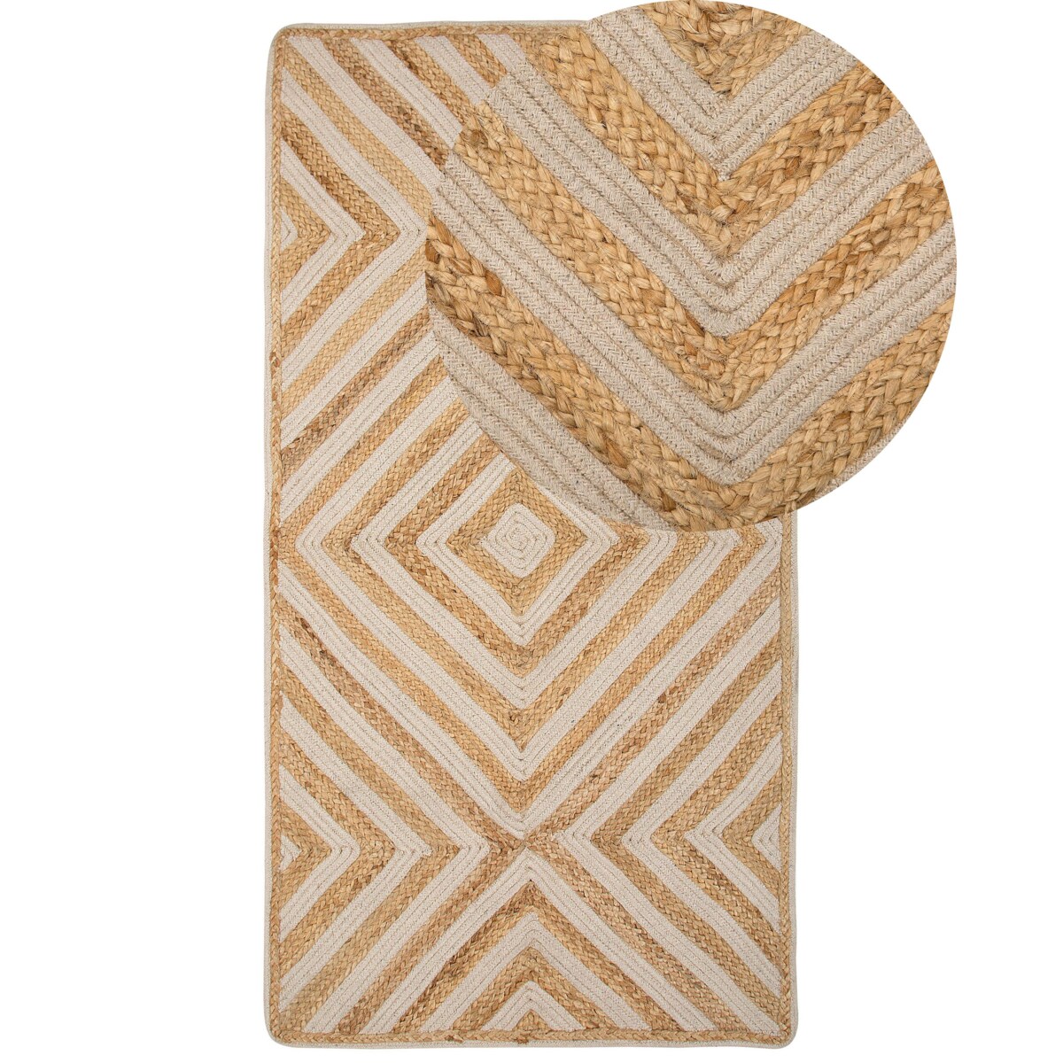 Dywan bawełniany 80 x 150 cm beżowy PIRLI