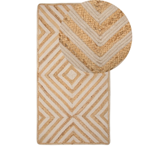 Dywan bawełniany 80 x 150 cm beżowy PIRLI