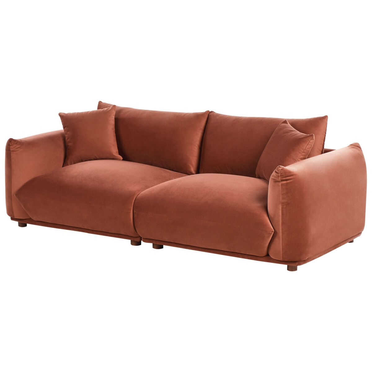 Sofa 3-osobowa welurowa złoty brąz LUVOS