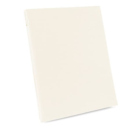 Prześcieradło bawełniane bez gumki 200x220 + dodatkowe 5cm po bokach kremowe