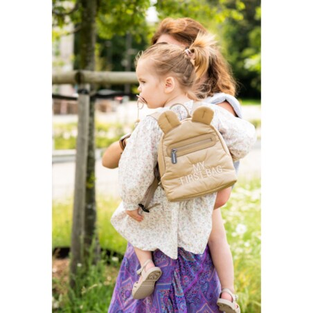 Childhome Plecak dziecięcy My first bag Pikowany Beżowy