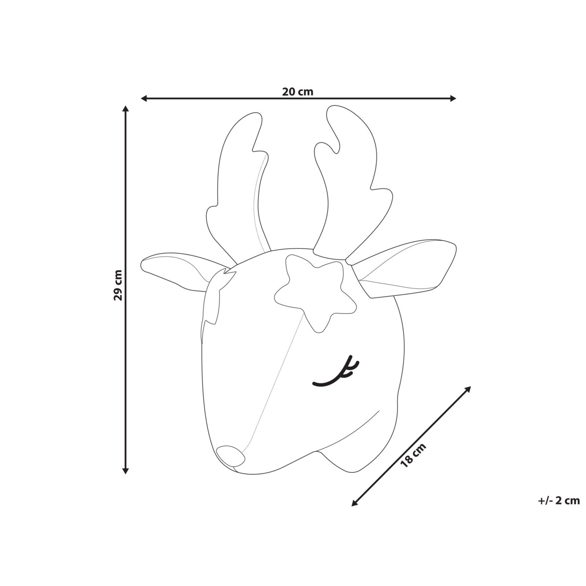 Pluszowa dekoracja ścienna sarenka biała SUZY