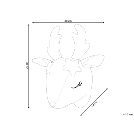 Pluszowa dekoracja ścienna sarenka biała SUZY