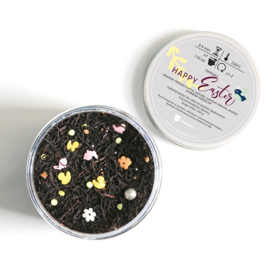 Herbata czarna o smaku HAPPY EASTER na wielkanoc 100g święta wielkanocne prezent upominek na zajączka