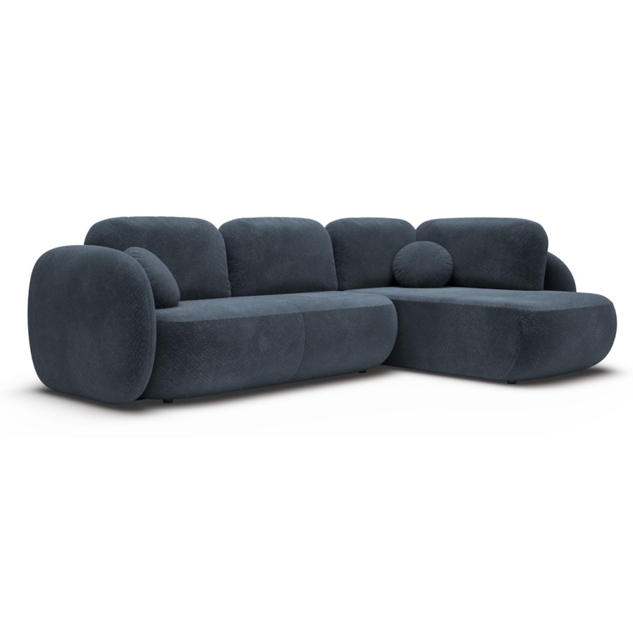 Nowoczesny Narożnik rozkładany OLIVIO II, prawy, granatowy