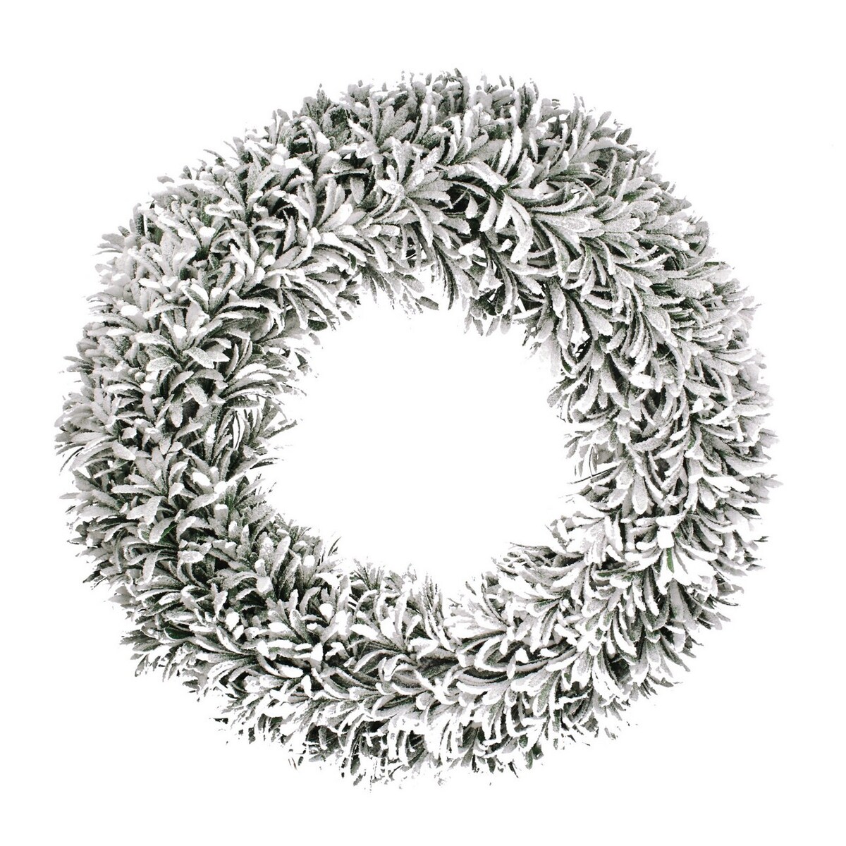 Wianek White Christmas ⌀55cm boże narodzenie, święta, świąteczne, biały-zielony, 55 x 11 cm