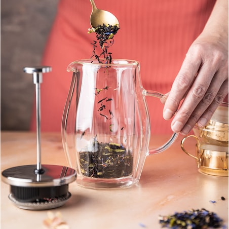 Zaparzacz do kawy herbaty 0.35L French Press srebrny KLAUSBERG