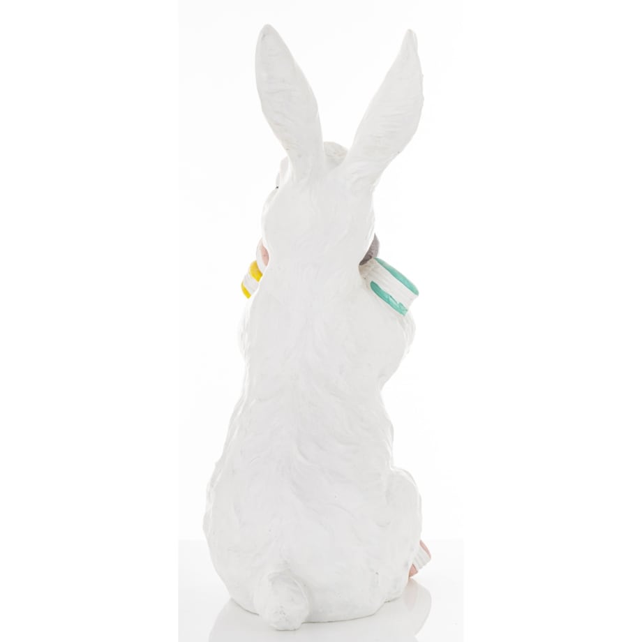Dekoracja - biały królik z makaronikami 60,5x24x28 cm
