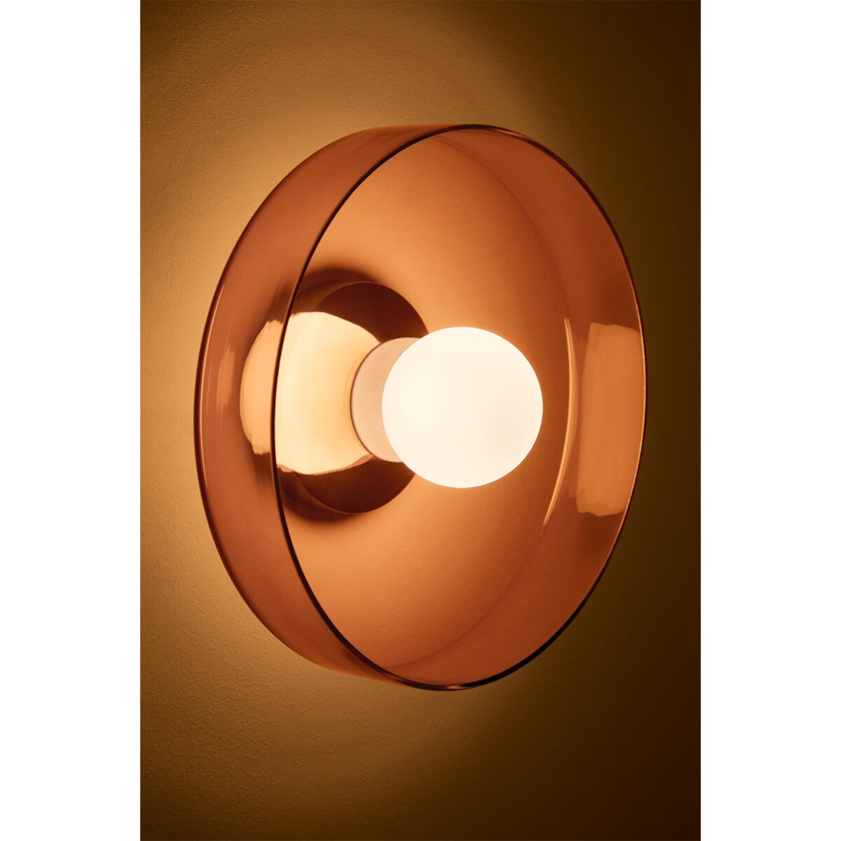 Kinkiet szklany Jaxal różowy Ø35 cm