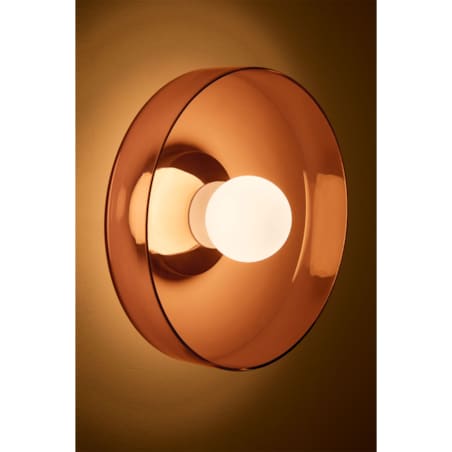 Kinkiet szklany Jaxal różowy Ø35 cm