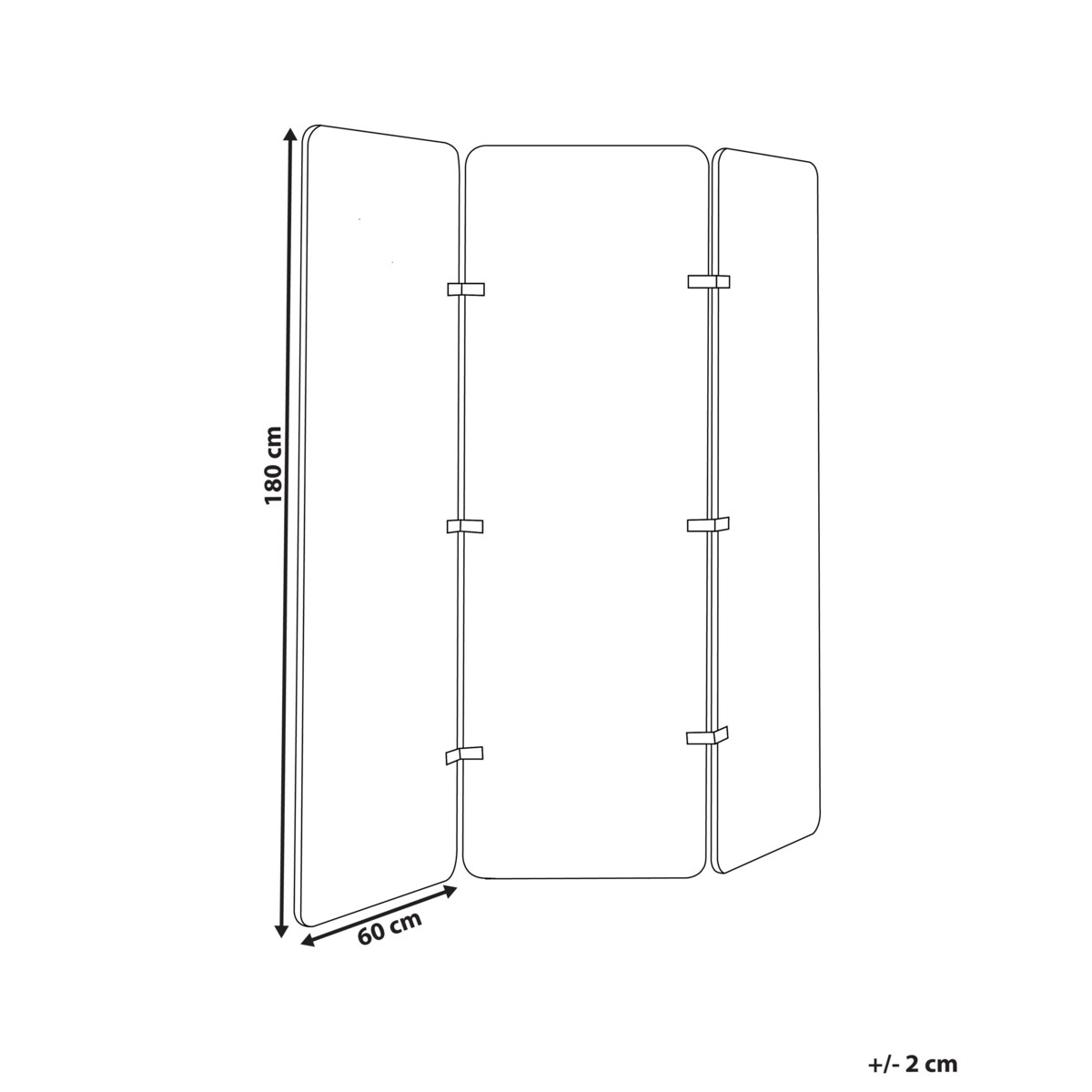 3-panelowy parawan pokojowy FUTURA Ciemnoszary 180 cm