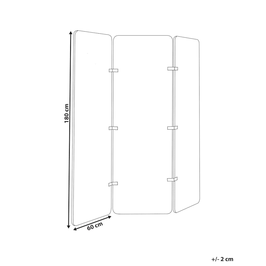 3-panelowy parawan pokojowy FUTURA Ciemnoszary 180 cm