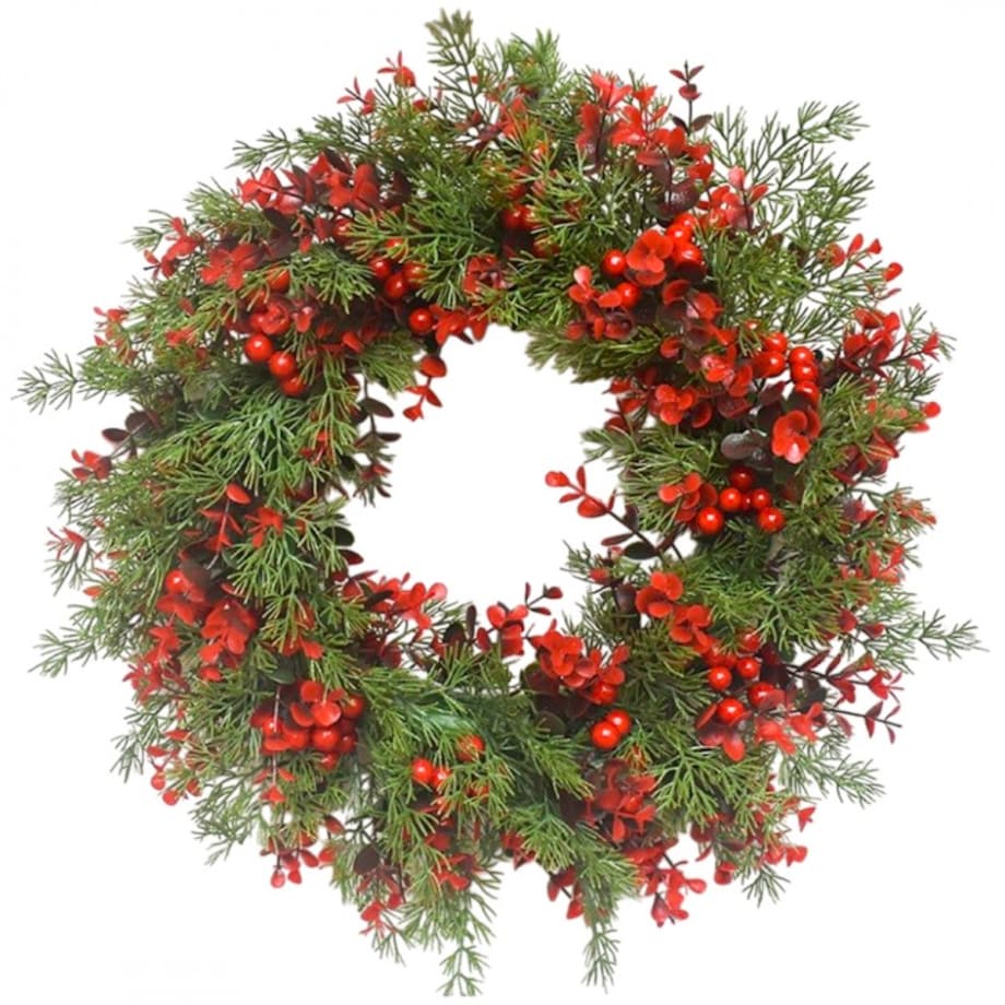 Girlanda wieniec ozdoba na drzwi stroik 45cm 160 gałązek choinka jak żywa WSN23