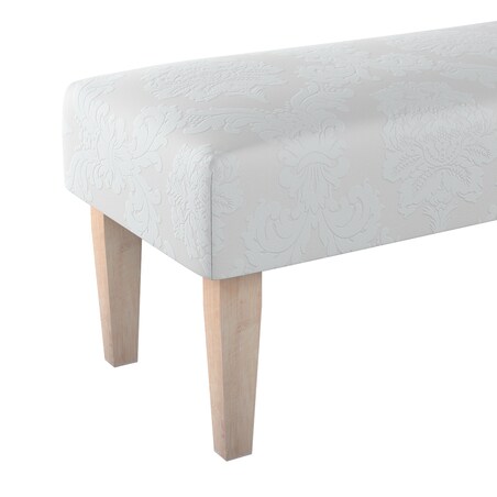 Ławka, liście akantu na jasno-popielatym tle , 100 x 40 x 40 cm, Damasco