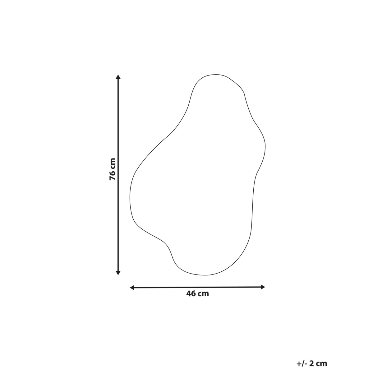 Lustro ścienne 76 cm Szary HERRY