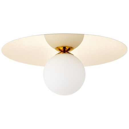 Plafon z kulistym kloszem Zon 76210/16 Brilliant modernistyczny złoty