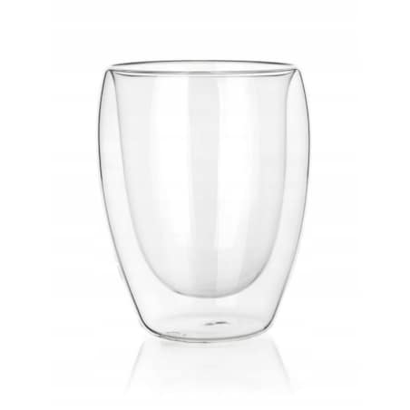 2x SZKLANKA KUBEK termiczna 300 ml podwójna ścianka na kawę herbatę woda